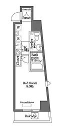 プランドル明大前 1Kの間取図画像