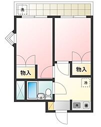 CITYCORE梅ヶ丘 2Kの間取図画像