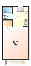 ArK梅ヶ丘 1Kの間取図画像
