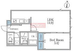 Lapule明大前 1LDKの間取図画像