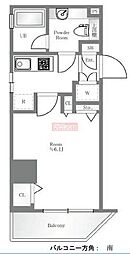 ヴォーガコルテ笹塚アジールコート 1Kの間取図画像