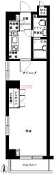 ルーブル代田橋 1Kの間取図画像