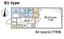 LEGALAND幡ヶ谷South 1Kの間取図画像