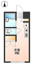 グルクスハイム経堂 ワンルームの間取図画像