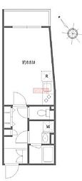 ArtizA氷川台 ワンルームの間取図画像