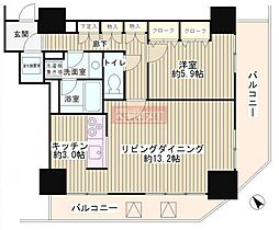 トレステージ目黒 1LDKの間取図画像
