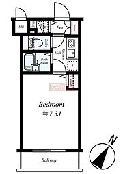 トーシンフェニックス芝浦ベイフォート 1Kの間取図画像