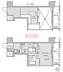 MUSEE南麻布 1Kの間取図画像