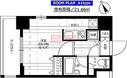ステージファースト西早稲田 ワンルームの間取図画像