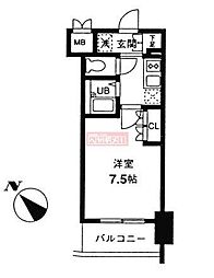 RESIDIA幡ヶ谷 1Kの間取図画像