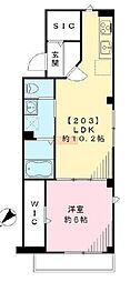 CUBE永福町 1Kの間取図画像