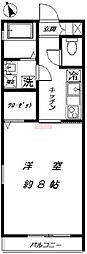 I'scoat晴和 1Kの間取図画像