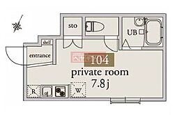 URBANETERRACE下北沢2 ワンルームの間取図画像