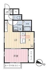 グリシーナ駒場東大前 1LDKの間取図画像