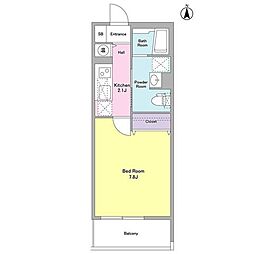 ベルク経堂壱番館 1Kの間取図画像