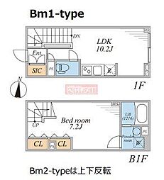 LEGALAND幡ヶ谷South 1LDKの間取図画像