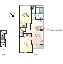 グリーンパレスB 2階