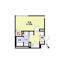 The Residence Ichigayadaimachi 1Kの間取図画像