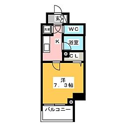 HF早稲田レジデンス 1Kの間取図画像