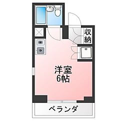 QueenHills ワンルームの間取図画像