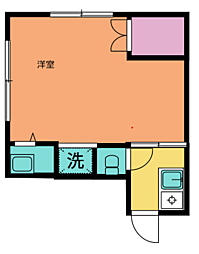コーポマグノリア 1Kの間取図画像