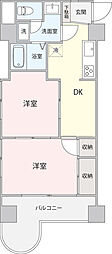 エル・アルカサル元浅草 2DKの間取図画像