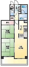 グラン・ドムール膳所 2LDKの間取図画像