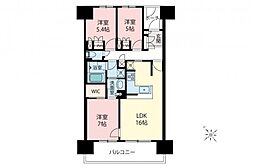フォレストレジデンス 3LDKの間取図画像