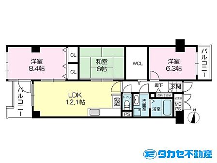 3LDK 間取り