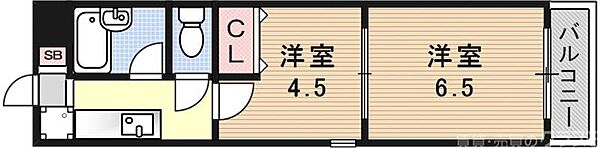 エレガンス東寺 401｜京都府京都市南区西九条豊田町(賃貸マンション2K・4階・27.54㎡)の写真 その2