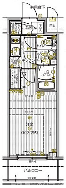 エスリード京都梅小路アヴェニテ 614｜京都府京都市下京区梅小路高畑町(賃貸マンション1K・6階・23.20㎡)の写真 その2