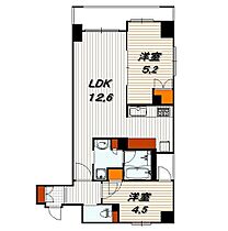 SOHO烏丸 8A ｜ 京都府京都市中京区橋弁慶町（賃貸マンション2LDK・8階・50.13㎡） その2