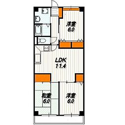 ミルウィンドウ 3階3LDKの間取り