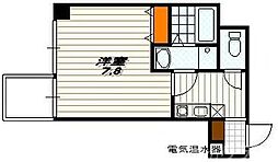 ベルフォーム平安 1Kの間取図画像