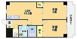 第43長栄大晋メゾネ西院ノ森 6階/602