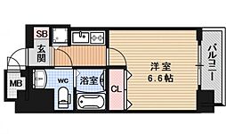 アクアプレイス京都御所ノ内 1Kの間取図画像