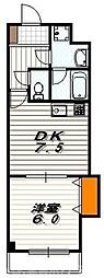 デュ四条 1DKの間取図画像