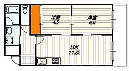 エステートホリカワ 2LDKの間取図画像