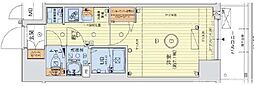 セオリー京都アビテD.C. 1Kの間取図画像