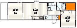 Boulogne府庁前 2LDKの間取図画像