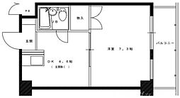 ラビットハイツ 1DKの間取図画像