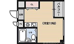 エイブル創久二人司 ワンルームの間取図画像