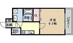 アスヴェル京都外大前 1Kの間取図画像