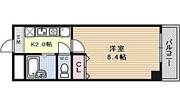 ビクトワール二条 1Kの間取図画像