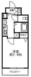 スワンズ京都大将軍 1Kの間取図画像