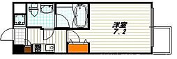 プレサンスNEO京都烏丸 1Kの間取図画像