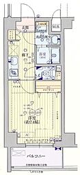 ベラジオ京都西大路ウエスト 1Kの間取図画像