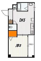 プロスペクト河原町五条 1DKの間取図画像