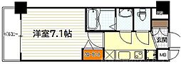 プレデコート西京極 1Kの間取図画像