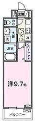オーサム ヴィレッジ 京都桂 1Kの間取図画像